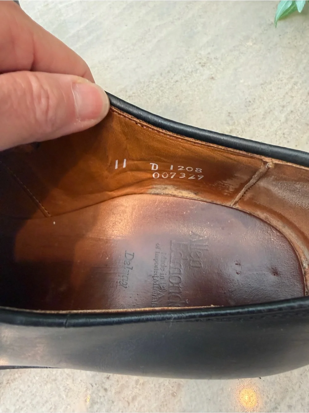 Allen Edmonds Delray Black Leather Split Toe Derby Dress Shoes Men’s 11D